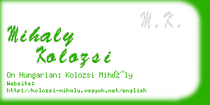 mihaly kolozsi business card